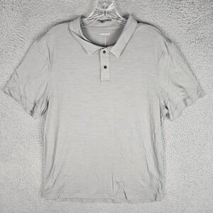 Proof Polo Mens L Gray 72-Hour Merino Short Sleeve Performance Shirt P-150001